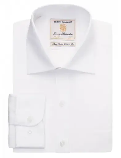 Cheadle single cuff shirt-White Pop
