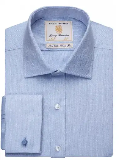 Andora Double Cuff Shirt-Blue H/B