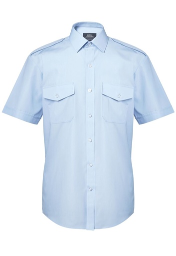 Olympus Men's S/S Pilot Shirt-Blue