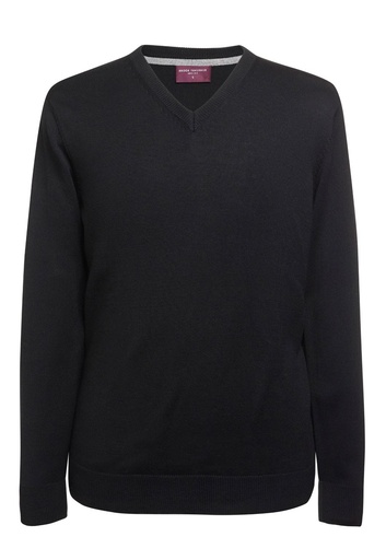 Boston V Neck Jumper-Black