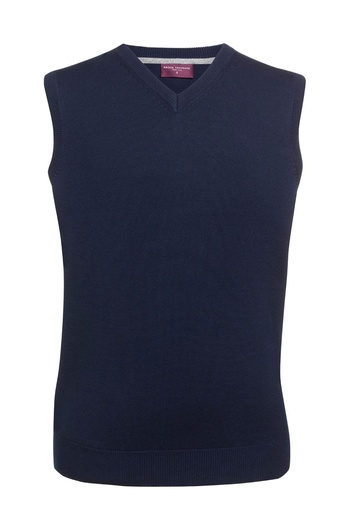 Detroit S/less V Neck Jumper-Navy