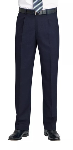 Branmarket Single Pleat Trs-Navy