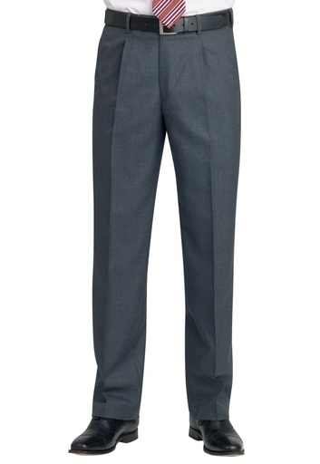 Branmarket Single Pleat Trs-Charcoal