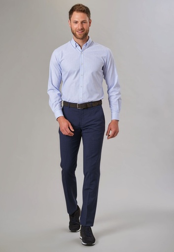 Cassino slim fit trouser-Navy Check