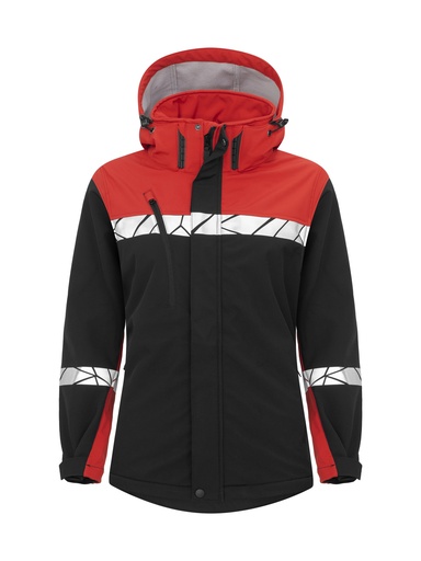 7417 SOFTSHELL JACKET WOMEN 7417 SOFTSHELL JACKET WOMEN 9910-VIZ-Black/Red