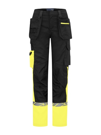 7513 WORKPANT WOMEN (kneeprotector pockets + hp) 7513 WORKPANT WOMEN (kneeprotector pockets + hp) 9910-VIZ-Black/Yellow
