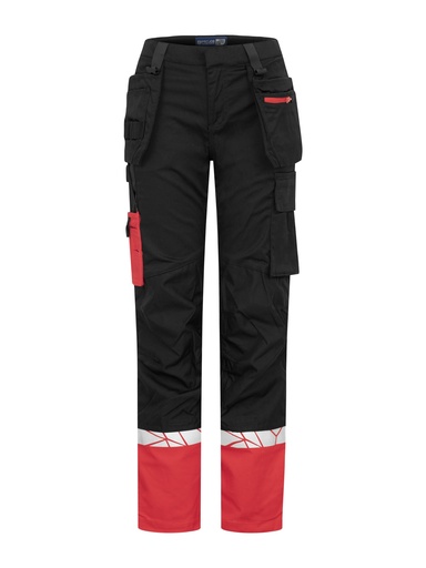 7513 WORKPANT WOMEN (kneeprotector pockets + hp) 7513 WORKPANT WOMEN (kneeprotector pockets + hp) 9910-VIZ-Black/Red