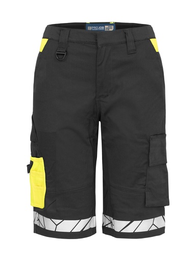 7514 WORK SHORTS, WOMEN-Black/Yellow