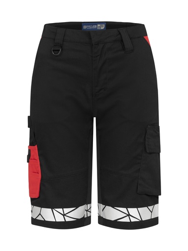 7514 WORK SHORTS, WOMEN-Black/Red