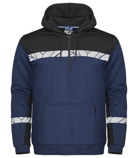 7104 HOODJACKET 1/2 ZIP 7104 HOODJACKET 1/2 ZIP 9910-VIZ-Navy/Black