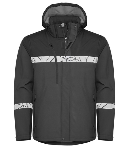 7400 SOFTSHELL JACKET 7400 SOFTSHELL JACKET 9910-VIZ-Grey/Black