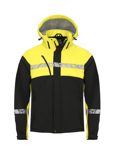 7400 SOFTSHELL JACKET 7400 SOFTSHELL JACKET 9910-VIZ-Black/Yellow