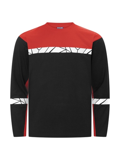 7002 T-SHIRT LONG SLEEVE 7002 T-SHIRT LONG SLEEVE 9910-VIZ-Black/Red