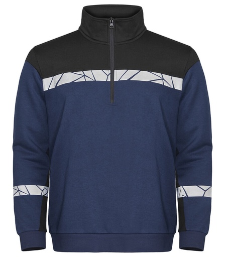 7102 SWEATSHIRT 1/2 ZIP 7102 SWEATSHIRT 1/2 ZIP 9910-VIZ-Navy/Black