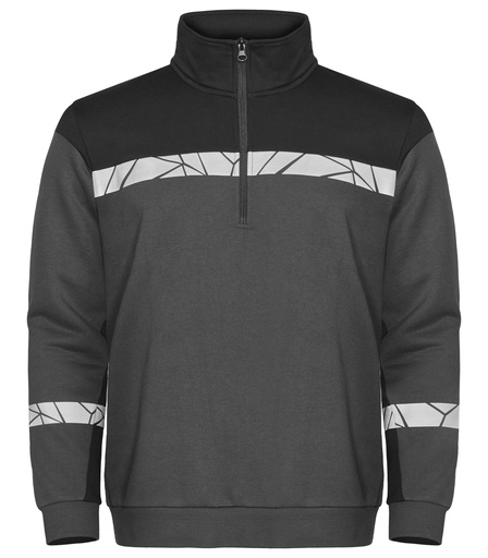 7102 SWEATSHIRT 1/2 ZIP 7102 SWEATSHIRT 1/2 ZIP 9910-VIZ-Grey/Black