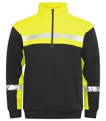 7102 SWEATSHIRT 1/2 ZIP 7102 SWEATSHIRT 1/2 ZIP 9910-VIZ-Black/Yellow