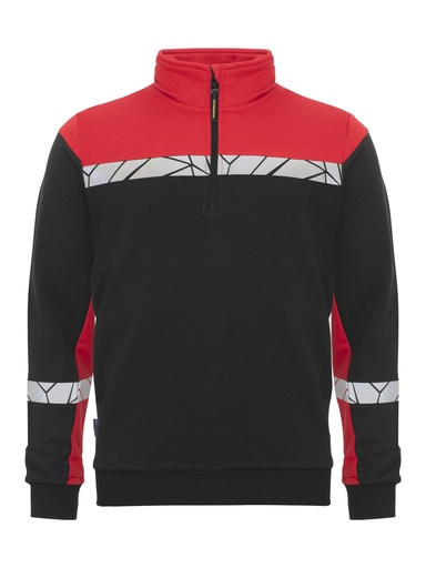 7102 SWEATSHIRT 1/2 ZIP 7102 SWEATSHIRT 1/2 ZIP 9910-VIZ-Black/Red