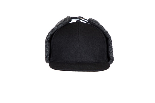 [649082-99-Black] 9082 CAP WITH EAR FLAPS (Black)