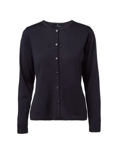 Copenhagen Women´s Cardigan O Neck Buttons Tubular (Navy)