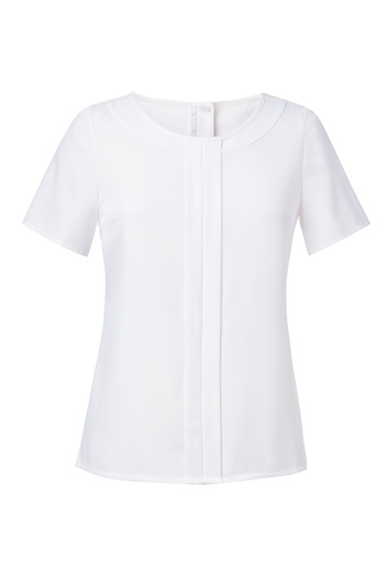 Felina S/S Crepe Blouse (White)