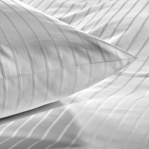 [34026] Ginza rúmföt HVÍTT 140x210 +  53x72 (15) (50% cotton, 50% polyester, 150 g/m2)